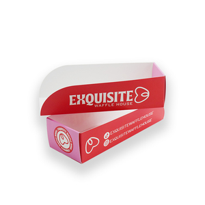 Wholesale Biodegradable Food Grade Paper <strong>Cardboard</strong> Hot Dog Corn Dog Snack Box Korean Corndog Paper <strong>Tray</strong> - Product Image 4