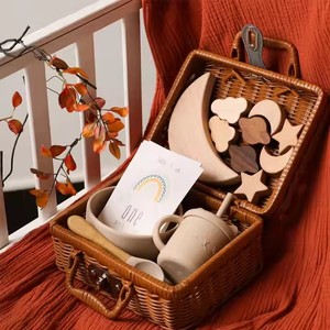 Luckykoo - Juego de Regalo para Bebés, Cestas Portátiles de Silicona de Grado Alimenticio, Libres de BPA, Juguetes Apilables, Vajilla para Alimentación - Product Image 3