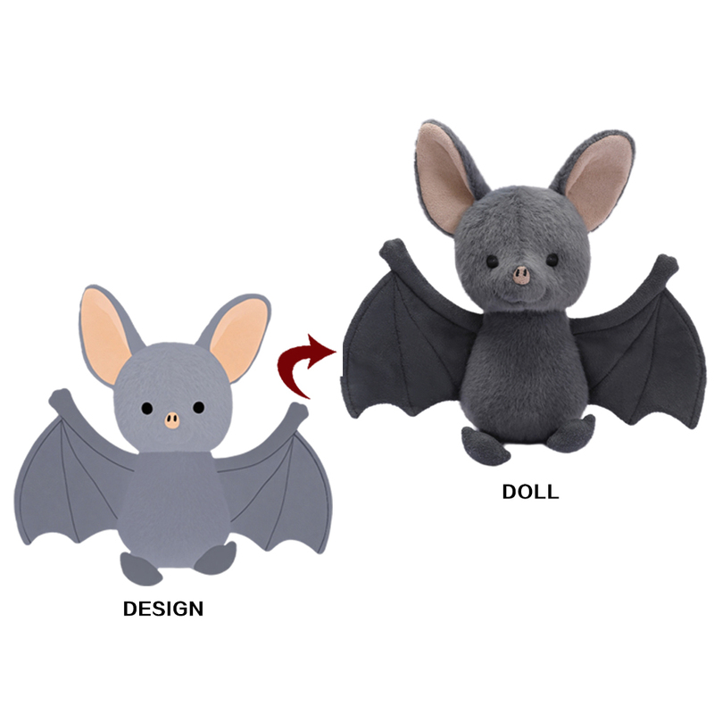 Custom Halloween Stuffed Bat Toy with