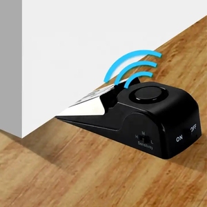 Nhà Mini rung không dây kích hoạt di động chống trộm công cụ an toàn sàn 120dB Wedge cửa dừng báo động Stopper - Product Image 2