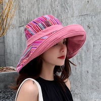 TXL313-gorro de playa transpirable para mujer, gorro de viaje, 5 colores, gorra deportiva, doble cara, de pescador
