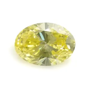Cadermay Trendy Fancy Lab Grown Yellow Diamond 0.510ct claridad VVS1 HPHT forma ovalada Diamante suelto listo stock entrega rápida