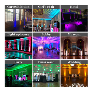 Vshow wbrf0606 hotsale 6pcs 18W rgbwa + UV DMX 512 Wifi pin Powered LED mệnh không dây DMX LED mệnh lên lights10pcs với trường hợp - Product Image 6