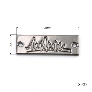 Etiqueta Metálica <span class=keywords><strong>para</strong></span> Bolsos de Cuero con Baño de Oro, Logotipo Grabado Personalizado, Placa con Nombre <span class=keywords><strong>para</strong></span> Bolsos de Mujer - Product Image 4