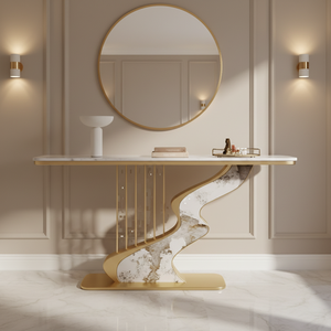 Mesa <span class=keywords><strong>de</strong></span> Entrada Moderna Personalizable con Tela Creativa y Aspecto <span class=keywords><strong>de</strong></span> Roca, Mesa <span class=keywords><strong>Consola</strong></span> <span class=keywords><strong>de</strong></span> Lujo para <span class=keywords><strong>Sala</strong></span> <span class=keywords><strong>de</strong></span> Estar - Product Image 4
