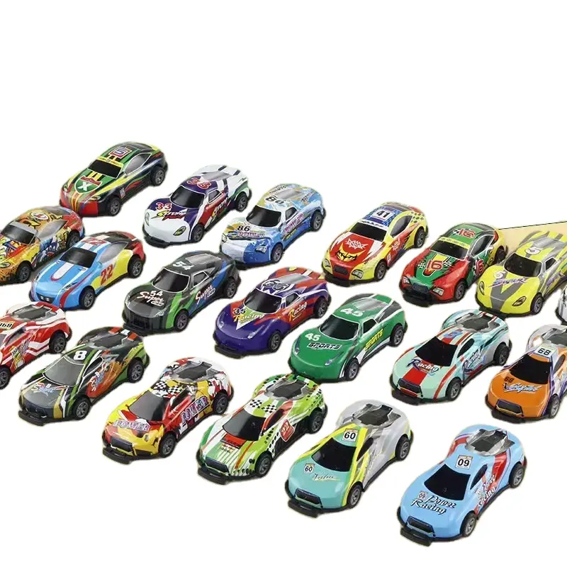 Small Alloy Iron Car Model Children's Toy Car Set 1/36 Die Cast Miniature 20pcs Boxed Truck Racing Airplane Toys