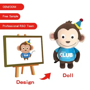Custom Cartoon Soft Stuffed Doll Big Animal Stuffed Plush Toys Custom Design Plush Toy