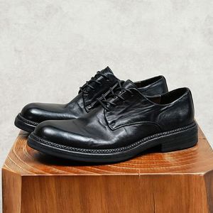 Chaussures en cuir de vachette pleine fleur de haute qualité, fabriquées à la main, luxueuses et élégantes, tendance, pour affaires et occasions formelles - Product Image 5