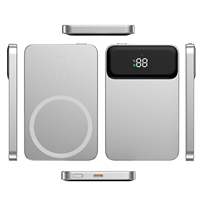 Batterie externe portable magnétique sans fil en alliage d'aluminium 2026 à charge rapide Li-Polymère PD20W Type-C, mince, 5000mAh 10000mAh
