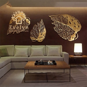 Modern Hollow Out Metal Leaf Shape <strong>Wall</strong> <strong>Hangings</strong> <strong>for</strong> <strong>Living</strong> <strong>Room</strong> Decor - Product Image 2
