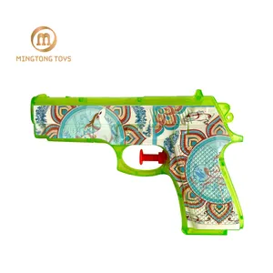 Mencetak Logo OEM Desain Kustom Promosi Mainan Iklan Plastik Musim Panas Mainan Kecil Pistol Air Oleh UV
