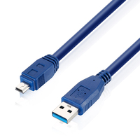 Câble de données USB 3.0 mâle vers Mini USB 10 broches avec blindage en cuivre pur et tressé pour appareil photo et disque dur