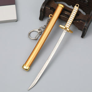 Mini Katana Japonesa com Bainha, Chaveiro de Metal <span class=keywords><strong>Anime</strong></span>, Pingente de Lâmina Samurai para Cosplay, Presente Masculino - Product Image 4