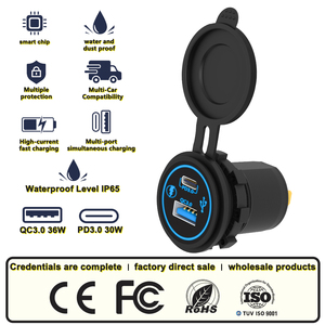Chargeur rapide double USB Type C étanche IP65 personnalisé 3.0 12V 24V avec port USB pour camping-car et véhicule - Product Image 4