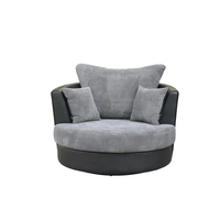 Chaise d'appoint pivotante Jumbo de luxe grande chaise câlin canapé pour la maison pour le salon tissu de Style Design moderne