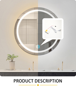 Phòng tắm thông minh LED Dimmable gương ánh sáng được xây dựng trong trình điều khiển Dimmer cảm biến cảm ứng chuyển đổi với cuộc sống thông minh ứng dụng tích hợp cung cấp điện - Product Image 2