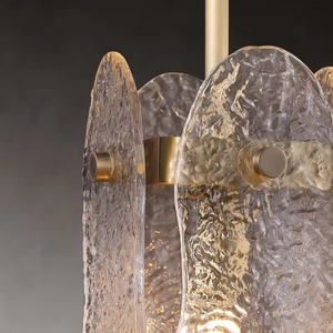 Grand plafonnier en verre de style nordique moderne Lustre décoratif artistique Ampoule LED 3000K Couleur Chambre Hôtel ODM - Product Image 5