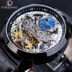 Forsining Moon Phase-reloj impermeable para hombre, automático, mecánico, venta al por mayor, <span class=keywords><strong>2021</strong></span> - Product Image 3