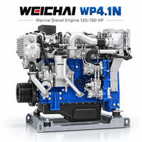 Moteur diesel marin SCDC Weichai WP4.1N 120HP-190HP à rampe commune pour propulsion de bateaux et yachts de passagers