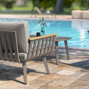 Ensemble de canapés de jardin en aluminium durables et confortables, meubles en métal au design moderne pour hôtels, parcs, cours et appartements - Product Image 6