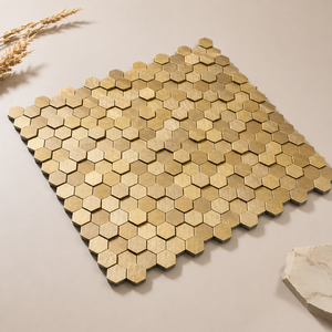 Papel Tapiz Adhesivo Hexagonal Circular, Mosaico Autoadhesivo para Salpicadero para Hotel/Sala de Estar/Cocina - Product Image 1