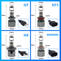 Super Bright Mini Canbus H4 Led Car Mini Led Projecteur Lentille 6500k Lentille Auto Lampe H4 High Low Beam Pour Voitures Moto C-P7
