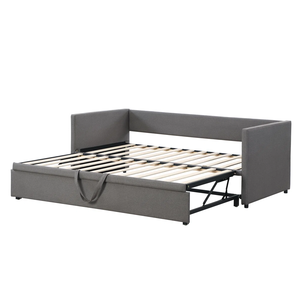 Canapé-<span class=keywords><strong>lit</strong></span> rembourré avec <span class=keywords><strong>lit</strong></span> <span class=keywords><strong>gigogne</strong></span> escamotable, canapé-<span class=keywords><strong>lit</strong></span> multifonctionnel avec support relevable, cadre antirouille, fabrication OEM personnalisée, vente en gros - Product Image 5