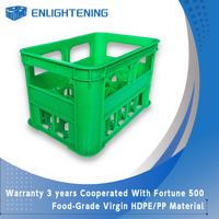 Caisse à bière en plastique 12 bouteilles 376x282x325mm avec grille de séparation solide, boîte de transport de boissons en PP