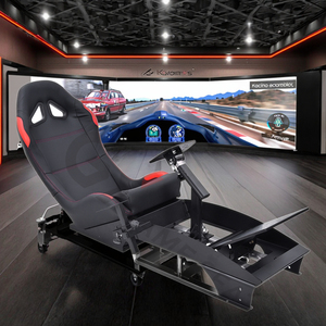 GY046 Simulatore di Guida per Corse Automobilistiche con Design Integrato Personalizzato, Set Sedile e Cockpit Compatibile con Logitech G29, G25, G27, PC - Product Image 1