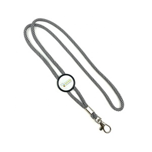 Vòng Dây <span class=keywords><strong>Polyester</strong></span> Dây Buộc Tùy Chỉnh Epoxy Dome Sticker Logo In Hình Ống Chuỗi Dây Đeo Cổ Với Huy Hiệu - Product Image 1