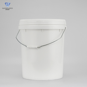 Seau à peinture en PP blanc durable de 25 L avec poignée en métal, seau en plastique pour <span class=keywords><strong>essence</strong></span>, huile, eau - Product Image 2