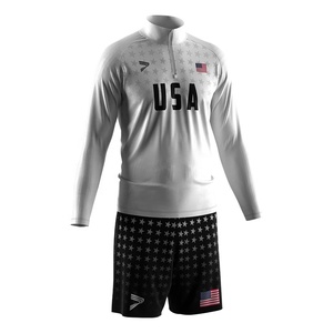 Advanced Wrestling Pre Match Gear Stretch Sweat Wicking 1/4 Zip Top et Short athlétique Parfait pour les exercices de grappin - Product Image 3