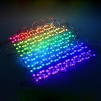 Modules LED carrés RGB 24V, 24V RGB 16703 DMX512 IC, module LED carré pour boîte lumineuse publicitaire, plafonnier, module LED 24V