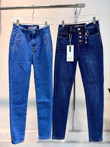 تجارة خارجية للنساء خصر مرتفع نحيل تناسب الجينز عارضة الجينز مرونة الخصر الربيع الصيف الخريف الشتاء بالجملة - Product Image 2