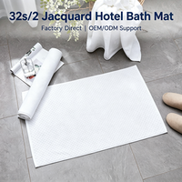 Tapis de sol blanc 100% coton absorbant épais en tissu éponge pour hôtel, spa, salle de bain – Vente en gros, logo et taille personnalisables, couleur au choix