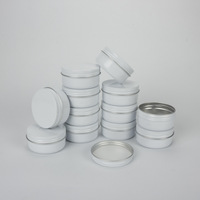 Pot rond en aluminium blanc de 50 g, 50 ml, pour le stockage de crème pour le visage, boîte en aluminium