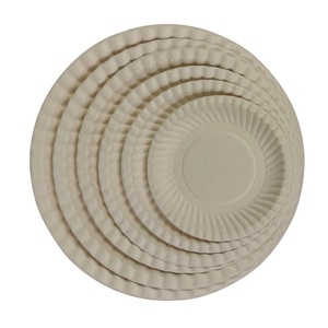 Ensemble d'assiettes en papier bagasse canne à sucre jetables écologiques assiettes compostables ustensiles pour barbecue camping vaisselle biodégradable - Product Image 2