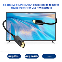 Câble USB-C bidirectionnel 4K à 60 Hz avec gaine en PVC - Câble pour moniteur compatible Thunderbolt USB-C pour ordinateurs portables