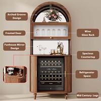 Meuble de rangement et de présentation pour bouteilles de vin en bois sur mesure, grand meuble autoportant pour salle à manger, salon, bar