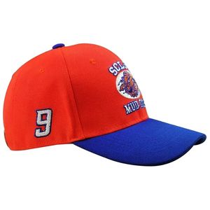 Factory Custom Zero Tariff Red Men's #9 50th Anniversary Mud <strong>Dogs</strong> Hats Embroidery Adjustable <strong>Flat</strong> Brim Baseball <strong>Caps</strong> - Product Image 6