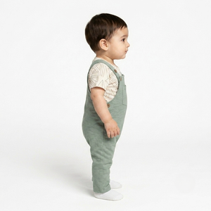 Combinaison en coton pour bébé, salopette à boutons sur le devant, avec poches, idéale pour l'extérieur - Product Image 4