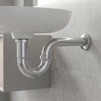 Siphon de lavabo et de toilettes en bronze durable 1 1/4, modèle bouteille 1 1/4 pour salle de bain, siphon de vidage pour lavabo et toilettes