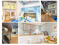 Équipement de terrain de jeu d'intérieur de maison de jeu de rôle en bois d'enfants faits sur commande d'affaires commerciales