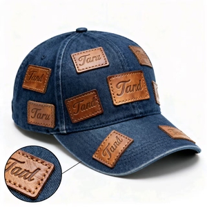 Großhandel Custom Name Logo Echtes Leder Label für Kleidung und Stiefel mit Roll Shape Patches - Product Image 5