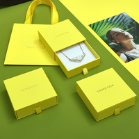 Boyang Personnalisée Petite Boîte à Bijoux en Carton Tiroir pour Bague, Collier, Boucles d'Oreilles, avec Logo Imprimé