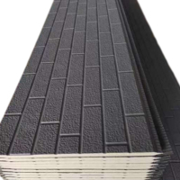 Panneaux muraux extérieurs isolés décoratifs en métal de type brique standard, panneau sandwich en PU