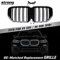 Calandre avant à LED lumineuse « Iconic Glow » pour BMW X5 G05 X6 G06 2019+ Calandre à lamelles simples en ABS noir brillant