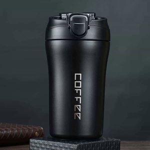 Simple 304 Stainless Steel <b>Coffee</b> Mug Portable Car Thermos Business Office Gift Dual-Drink Mug - Product Image 4