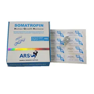 Set Kotak H-G-H Botol Kaca 10X2Ml Logo Stempel Foil Hologram Cetak Warna Biru dengan Label dan Nampan Plastik