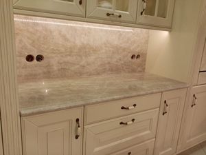 Schlussverkauf brasilianischer Naica-Quartzit natürlicher weißer Granit-Steinplatten Arbeitsplatte Taj Mahal Granit - Product Image 5